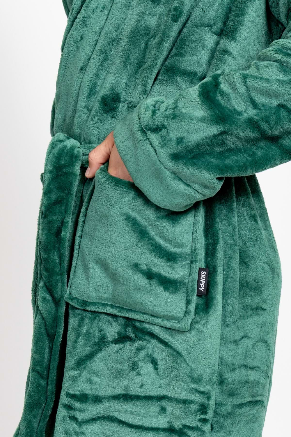 Pánsky župan s kapucňou dark emerald