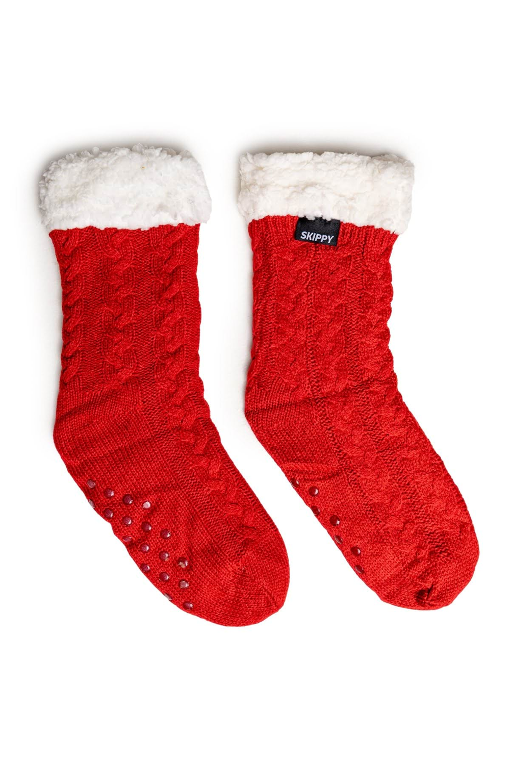 Teplé dámske ponožky červené