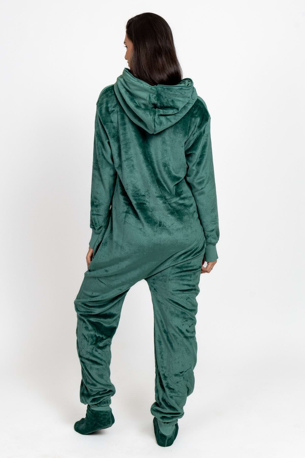 Overal velúr dark green