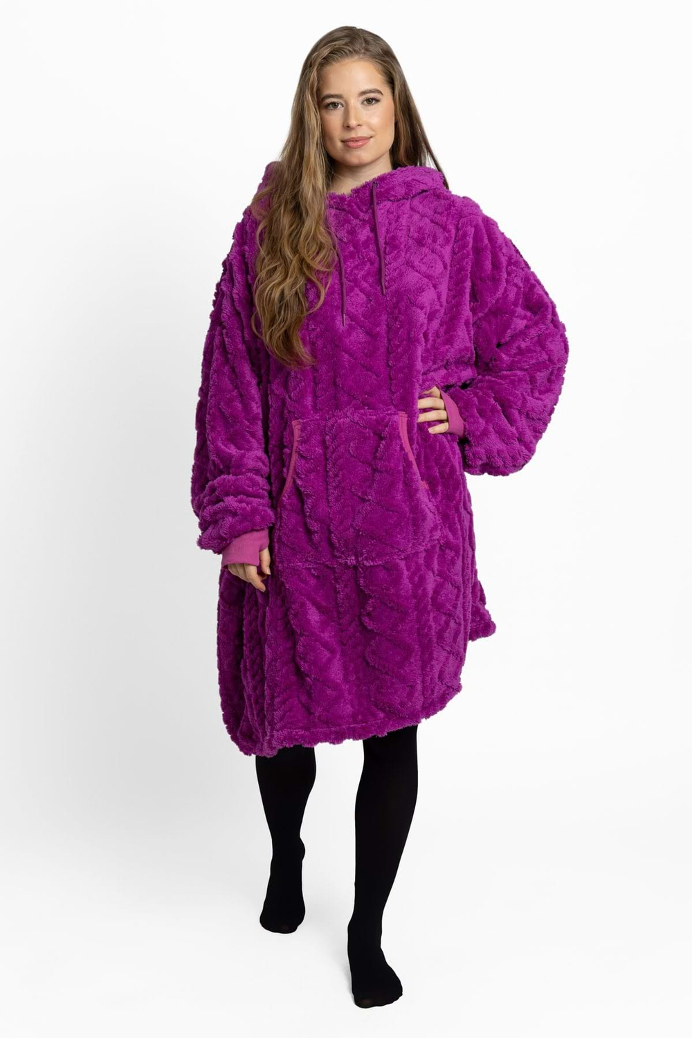 Mega mikina slivková