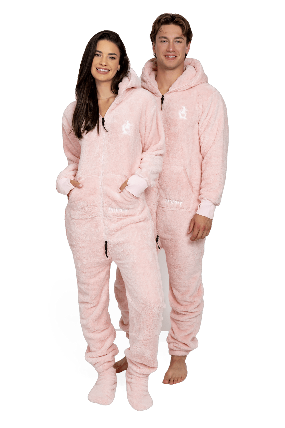 Overal teddy dusty blush pink