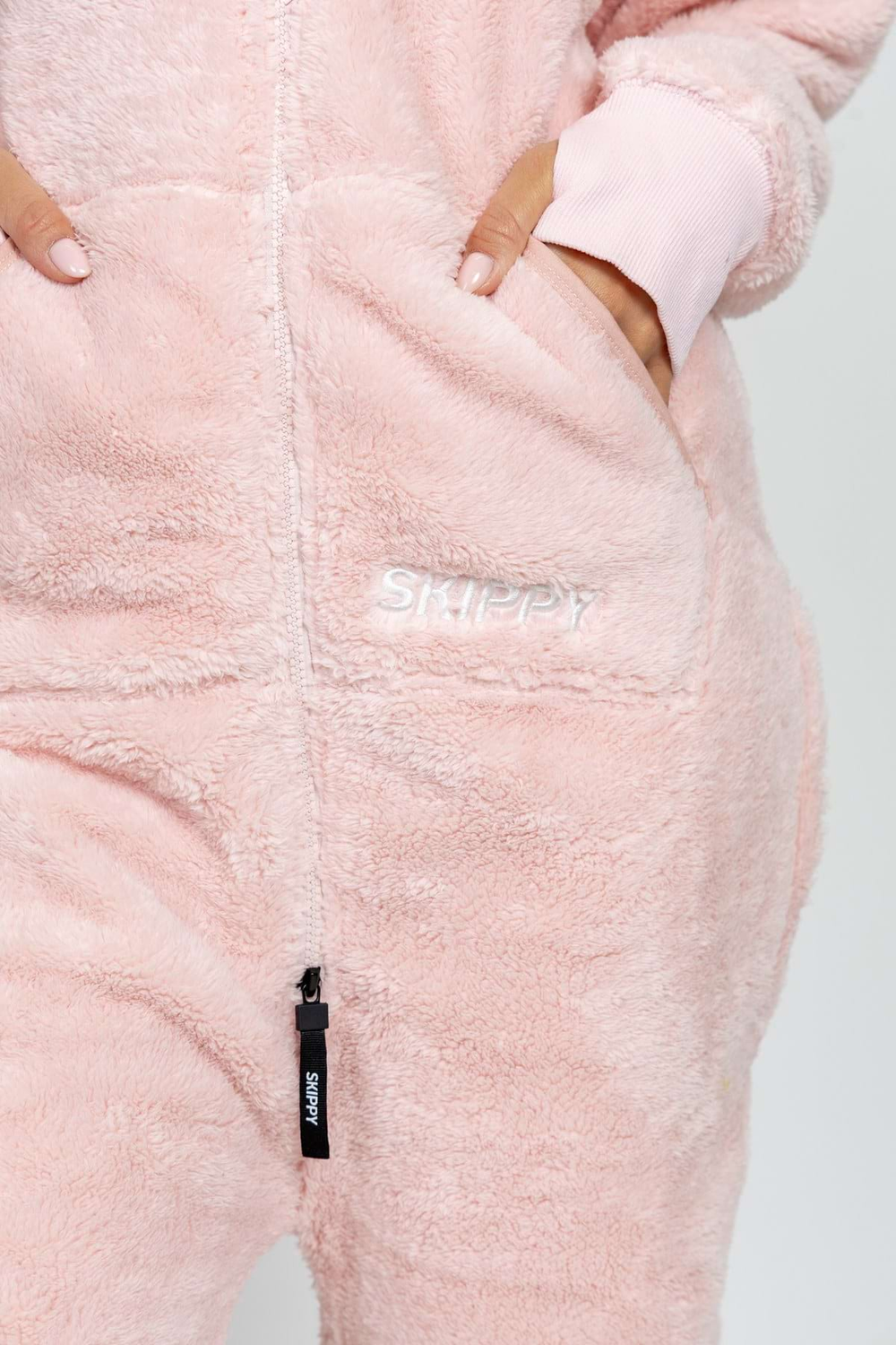 Overal teddy dusty blush pink