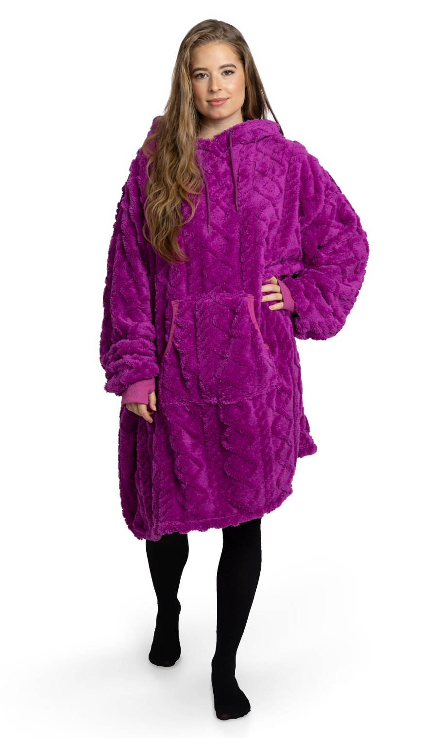 Mega mikina slivková