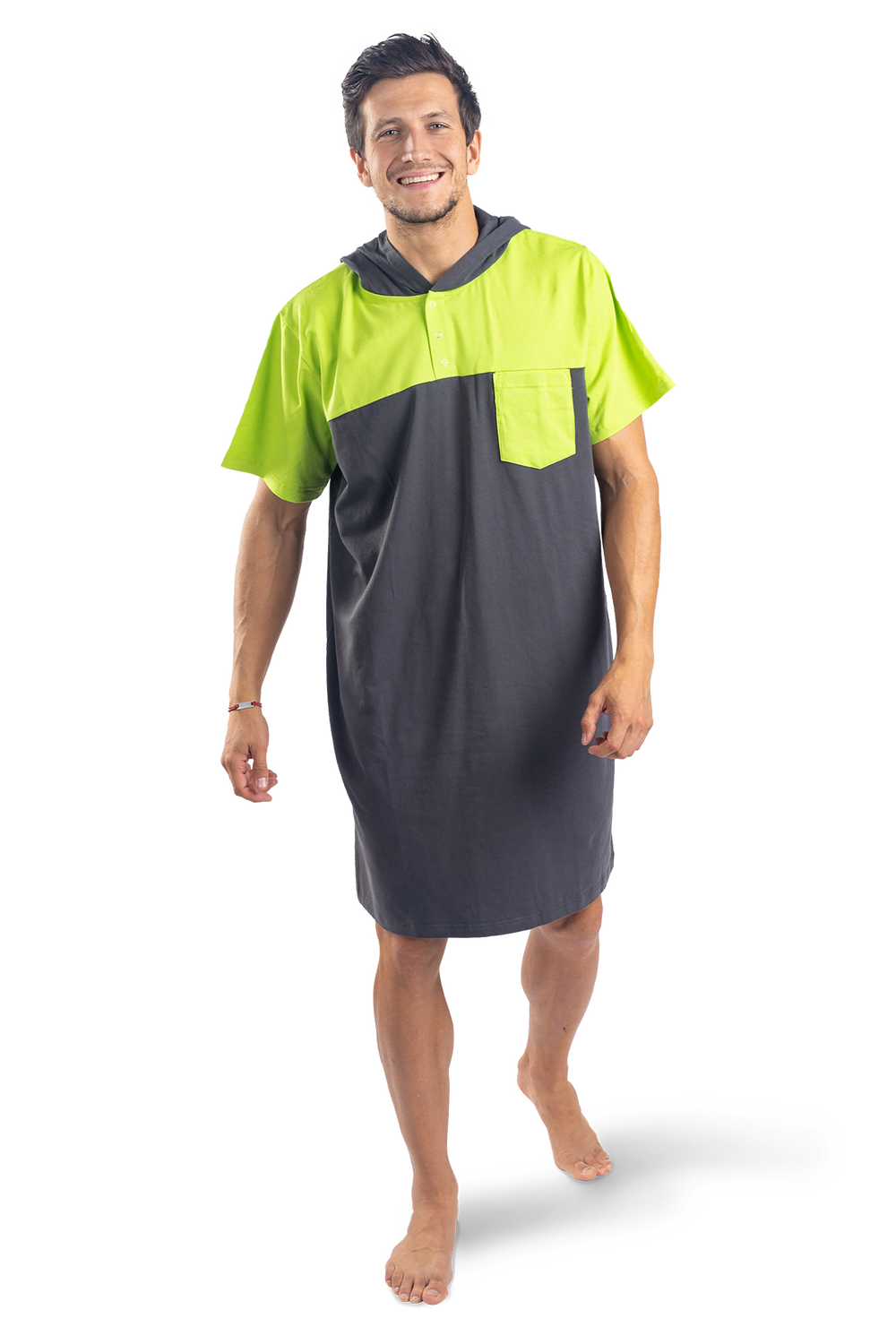 Pánska nočná košeľa grey green Pánska nočná košeľa grey green
