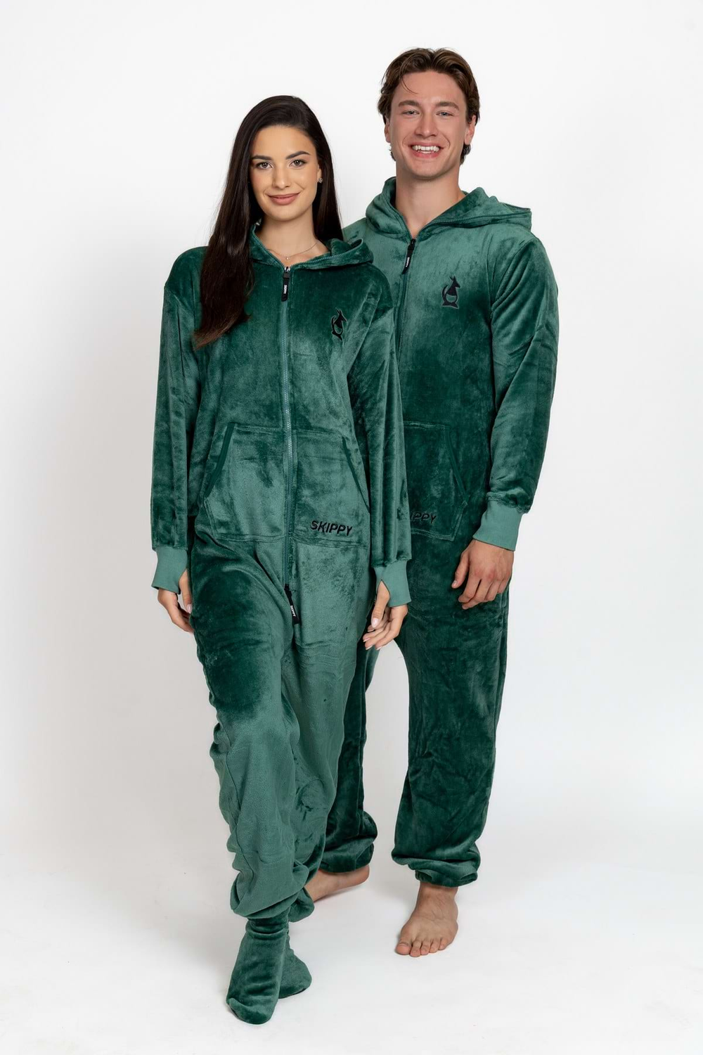 Overal velúr dark green