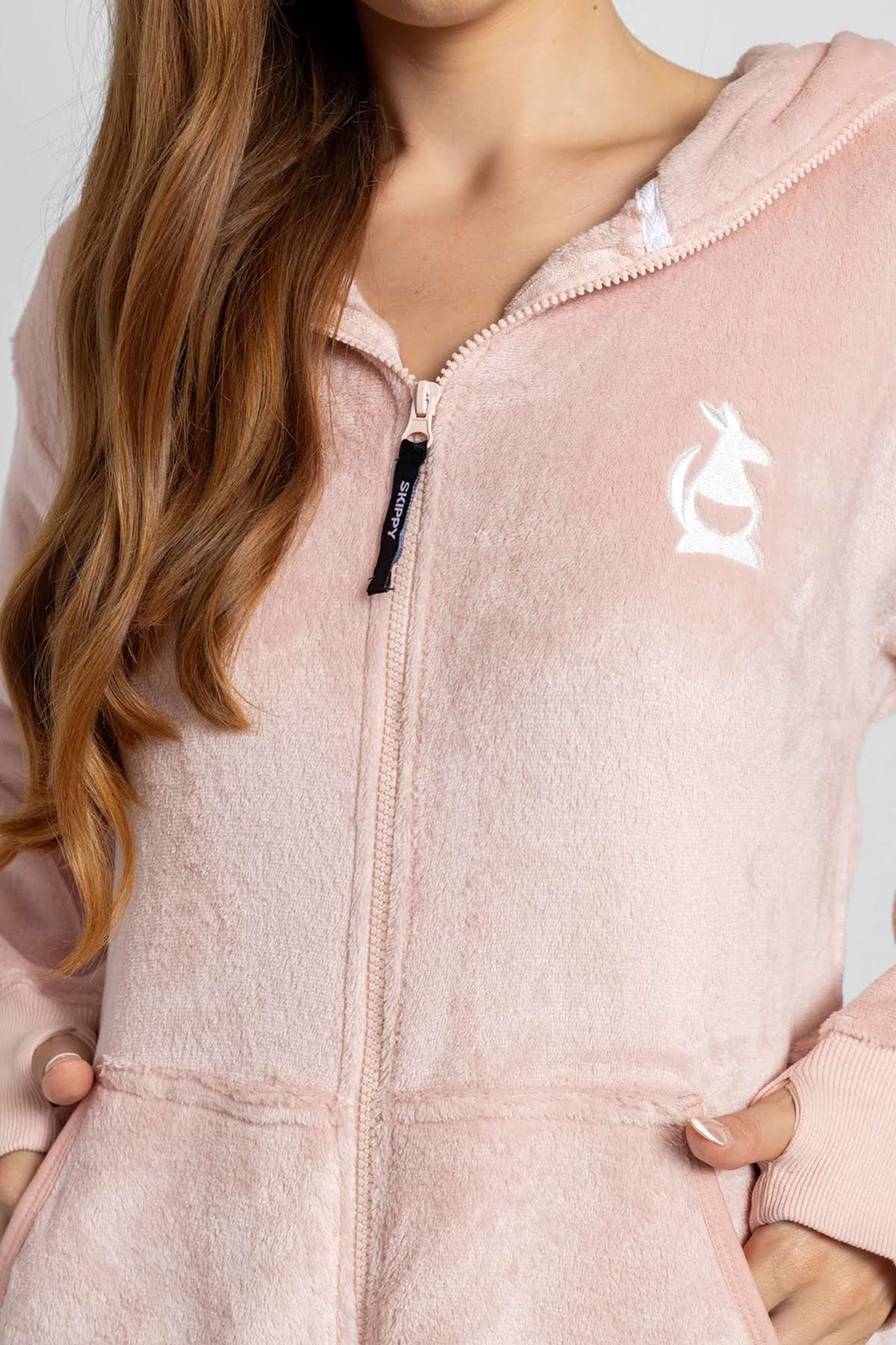 Dupačky velúr rose gold