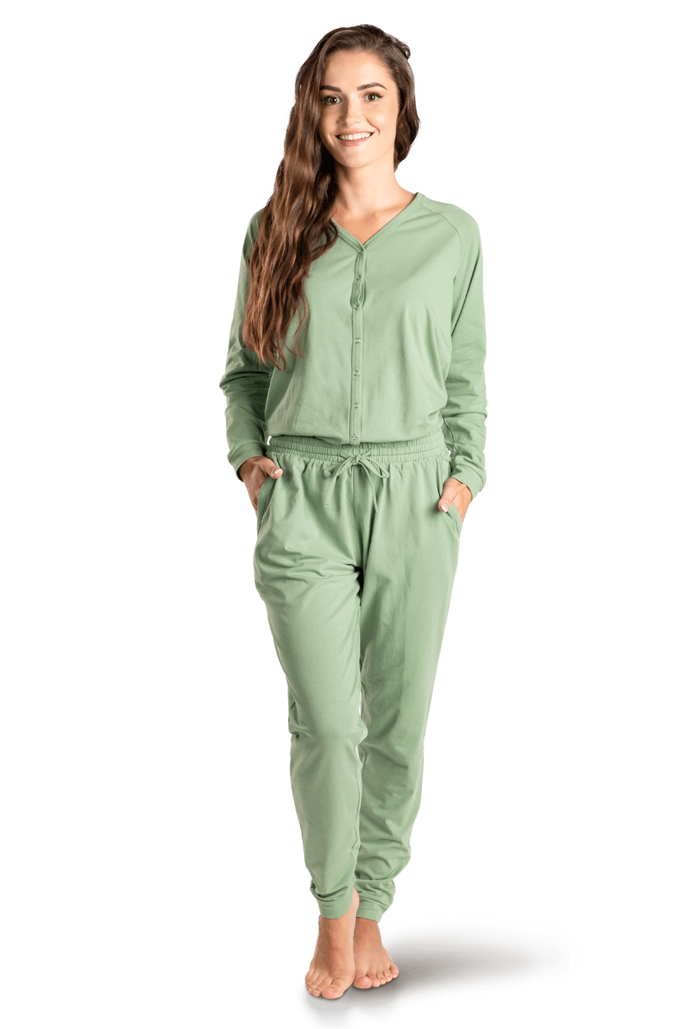 Dámsky overal dusty green