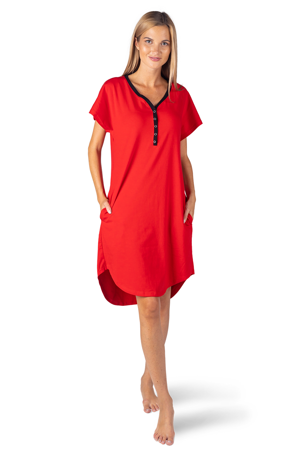 Dámska nočná košeľa red