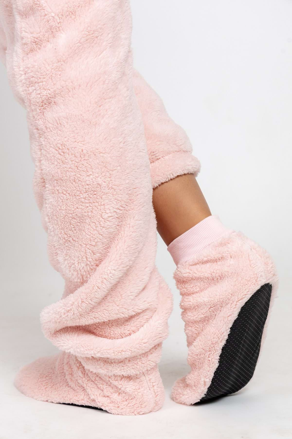 Overal teddy dusty blush pink