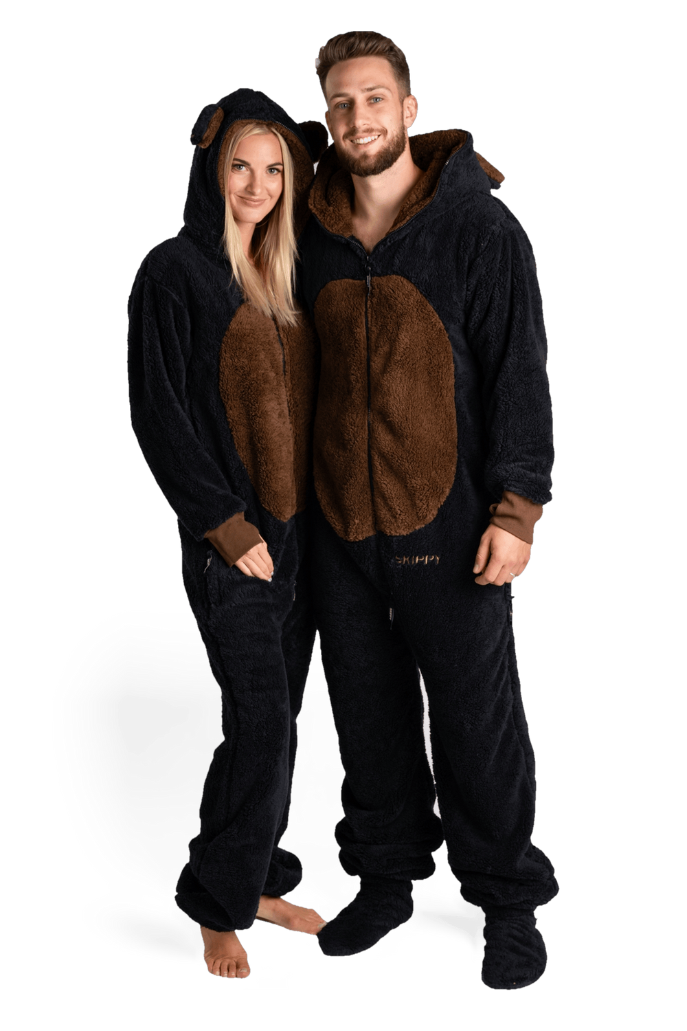 Overal teddy čierny medveď