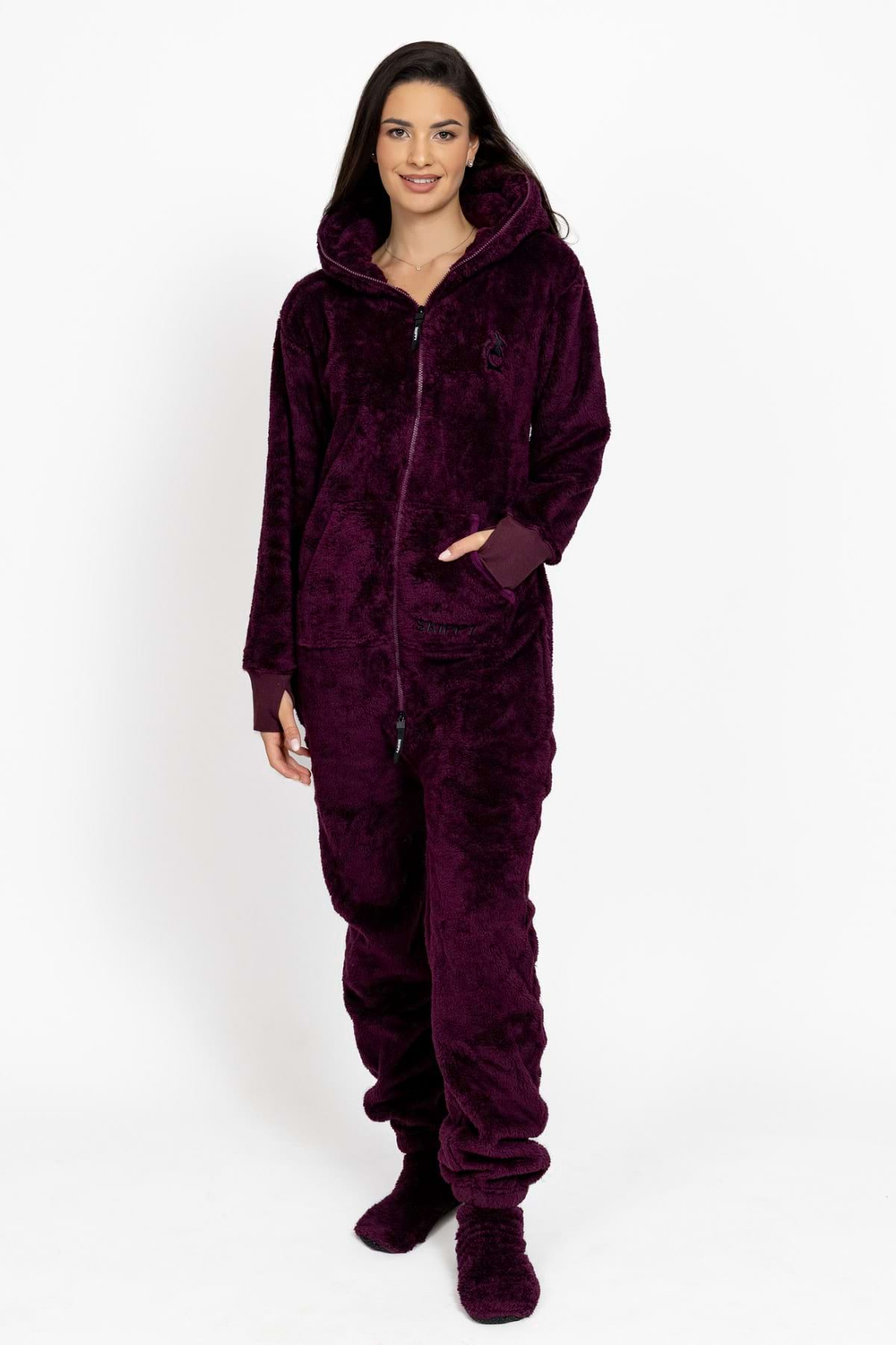 Overal teddy deep plum
