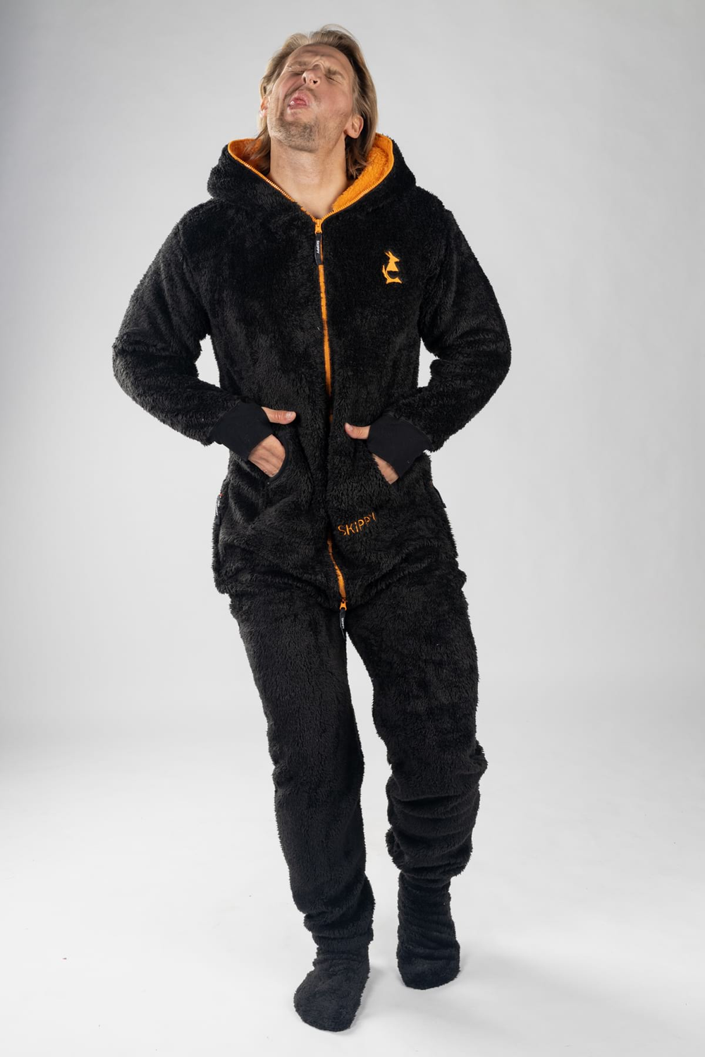 Dupačky teddy black orange