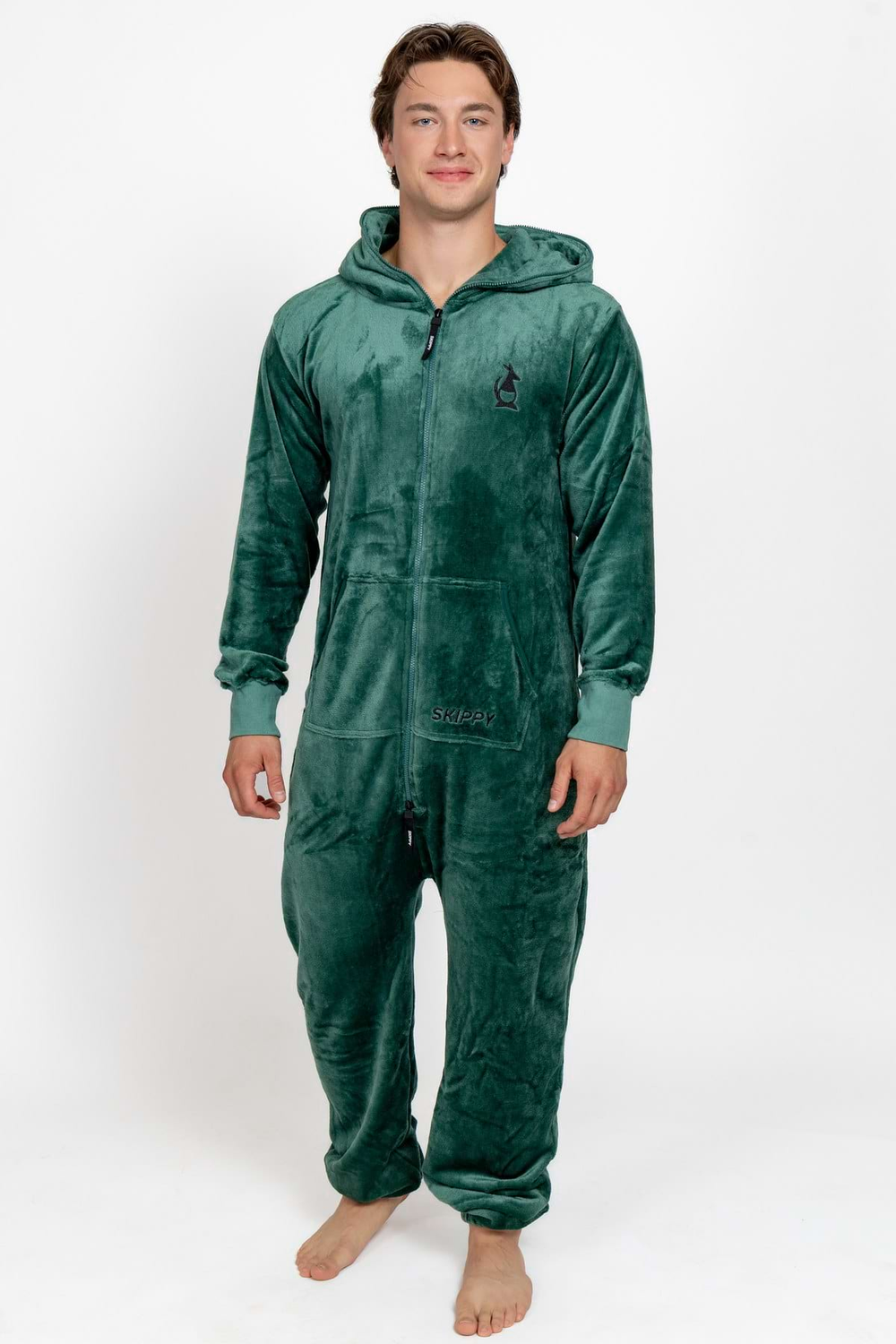 Overal velúr dark green