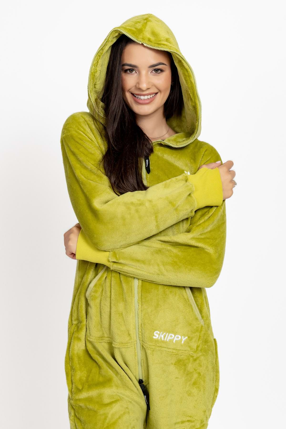 Overal velúr wasabi