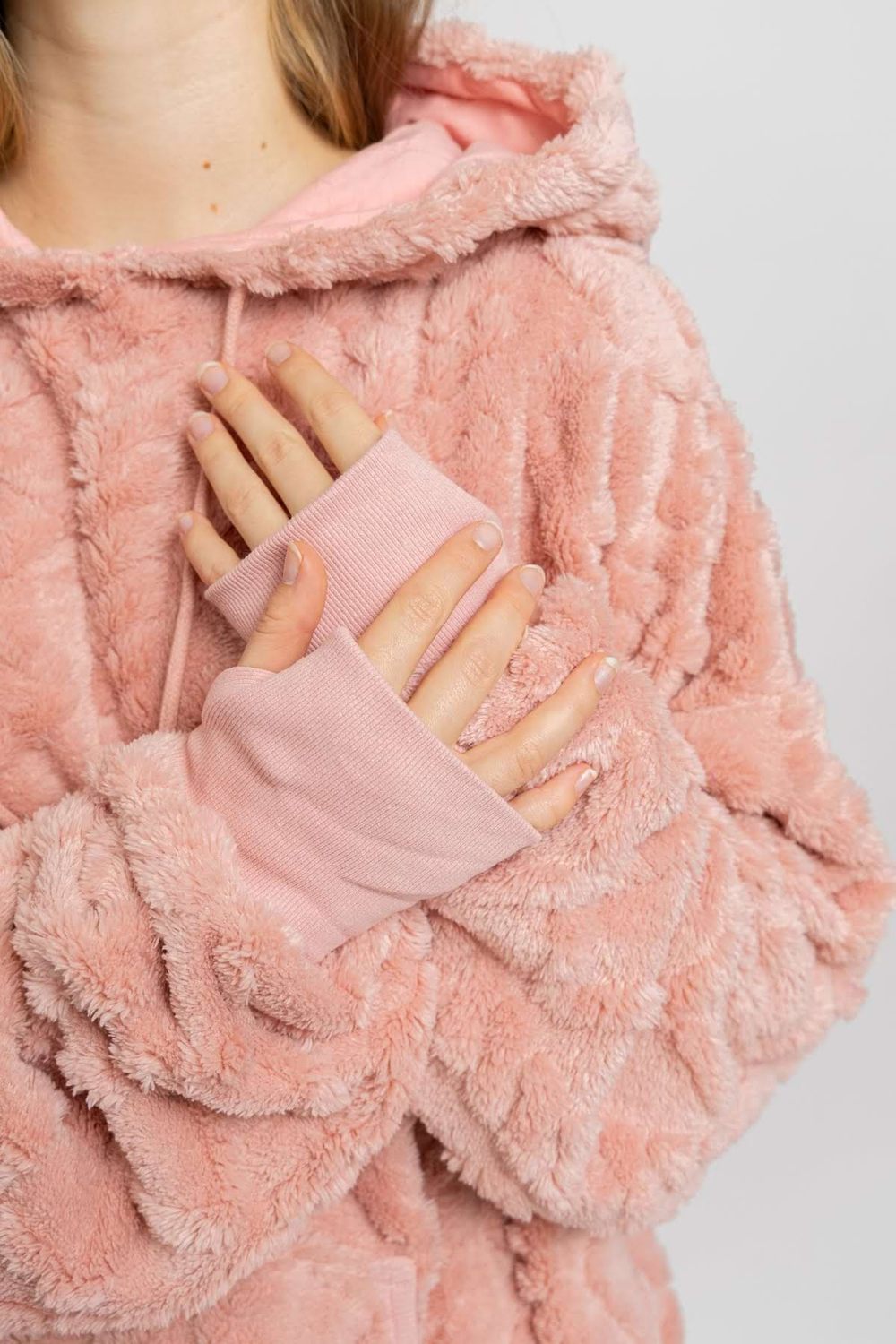 Mega mikina dusty pink