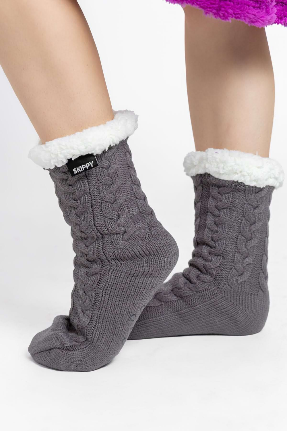 Teplé dámske ponožky sivé