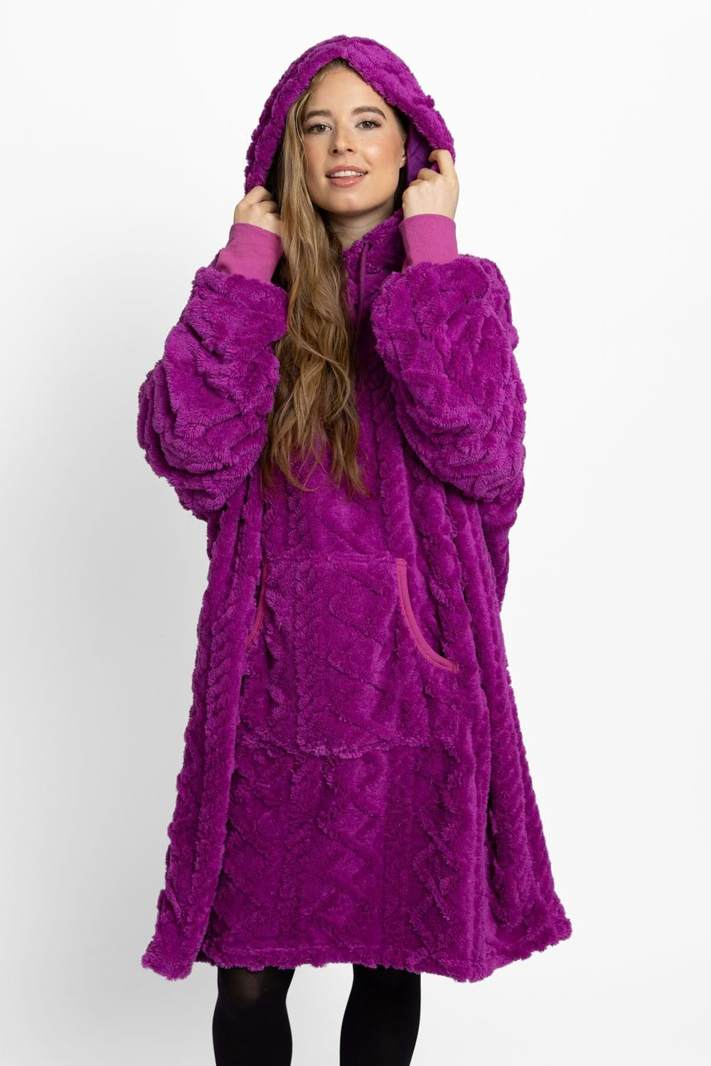 Mega mikina slivková