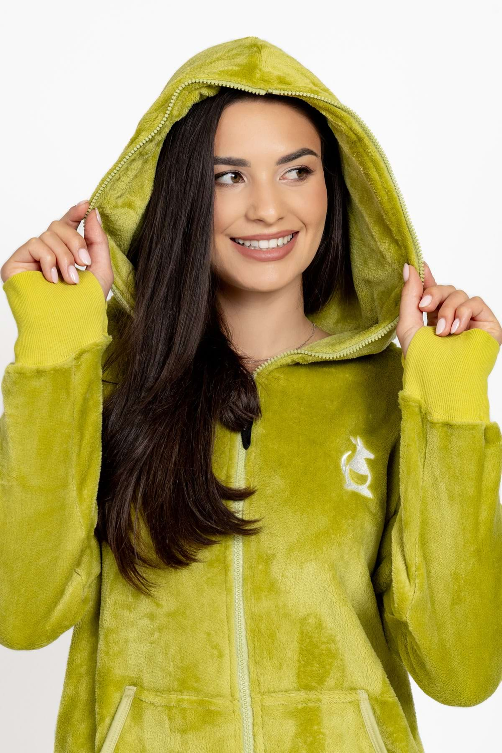 Overal velúr wasabi