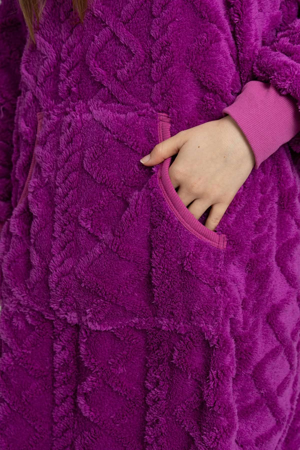 Mega mikina slivková