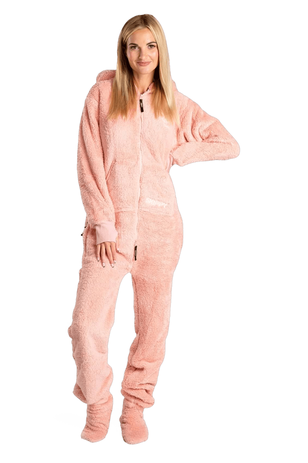 Overal teddy dusty pink