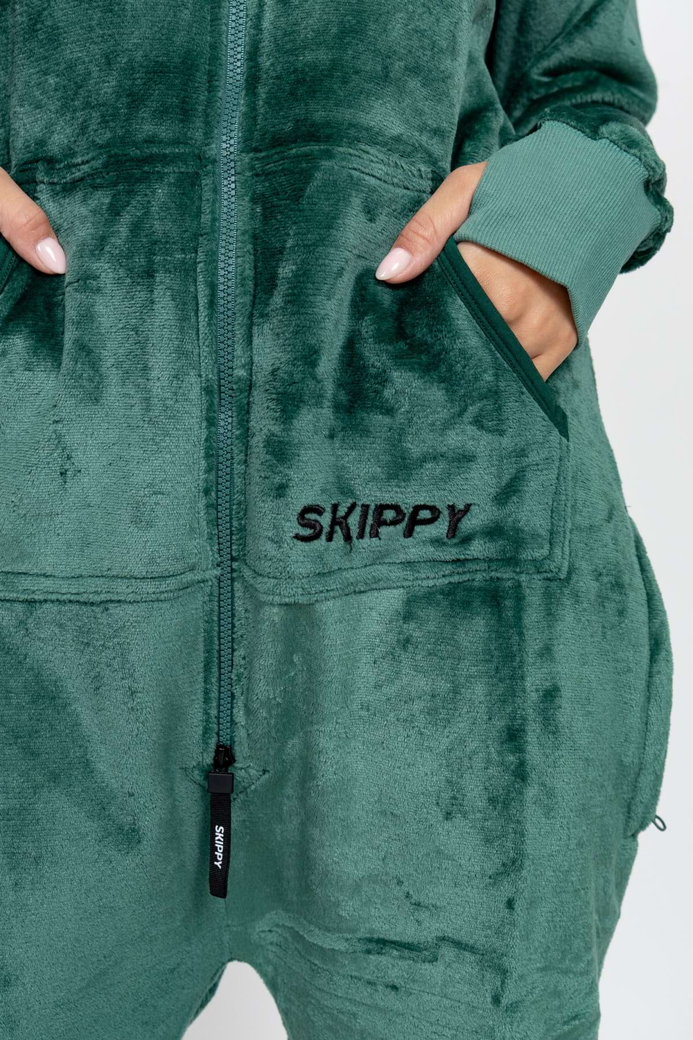 Overal velúr dark green