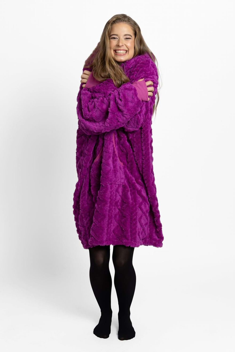 Mega mikina slivková