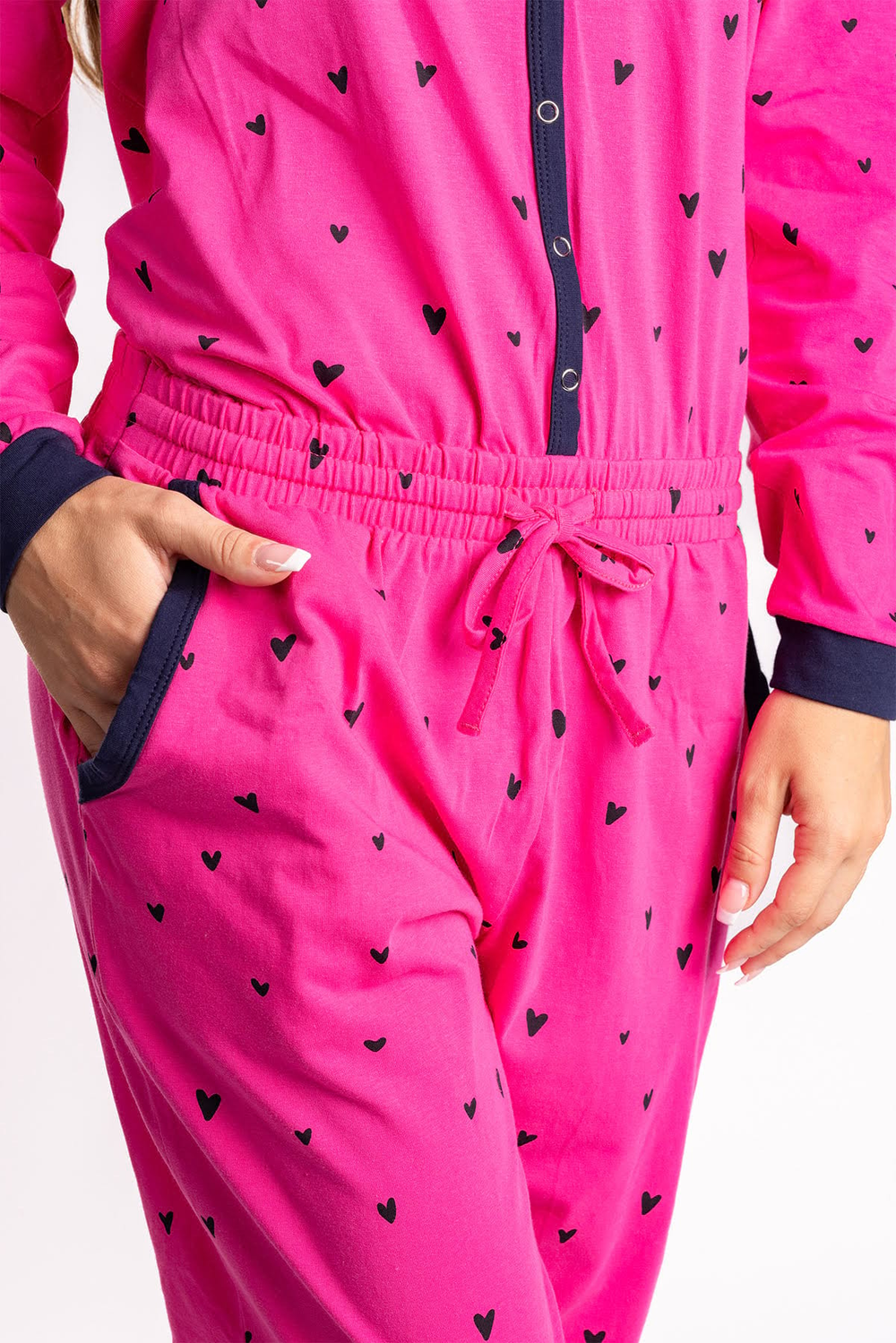 Dámsky overal fuchsia srdce