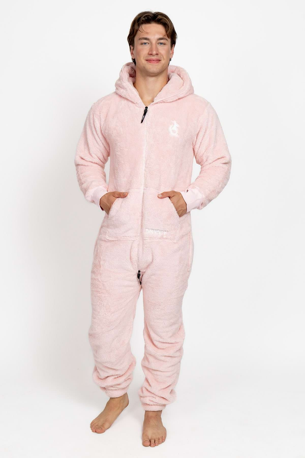 Overal teddy dusty blush pink