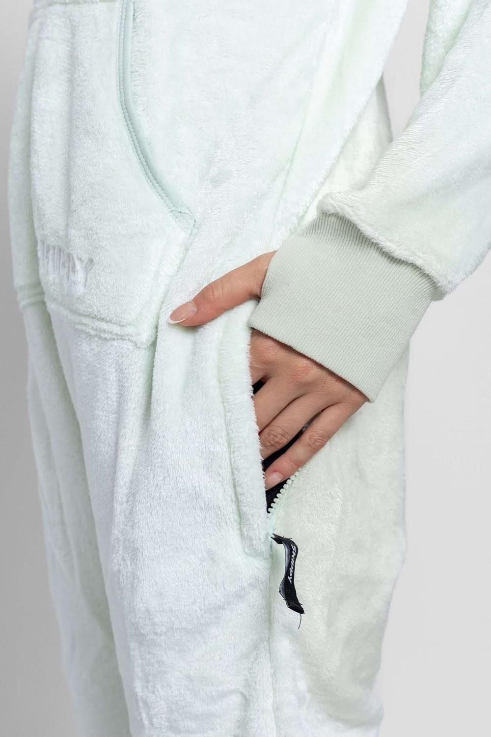 Dupačky velúr frosty mint