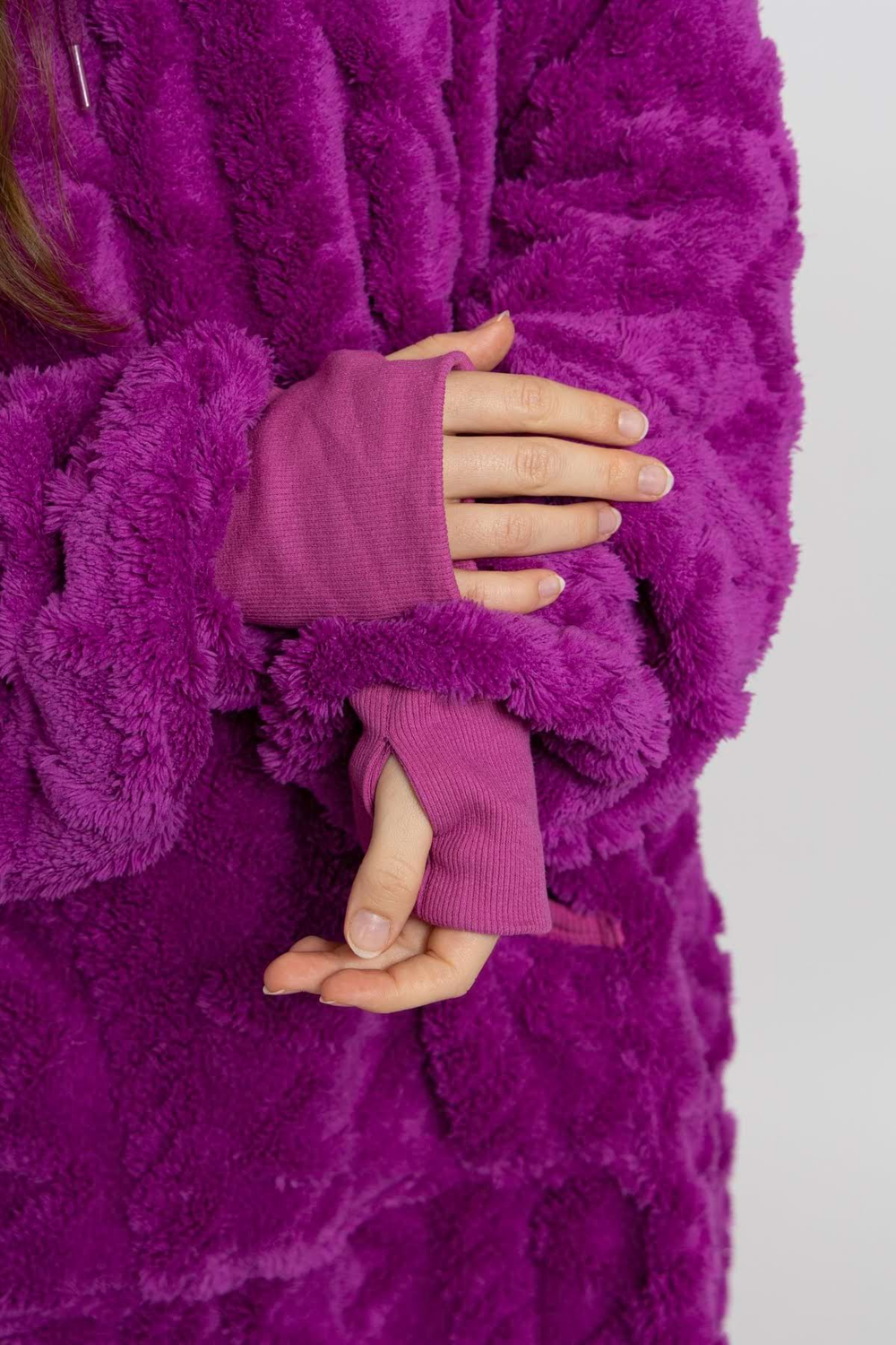 Mega mikina slivková