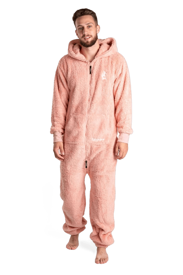 Overal teddy dusty pink