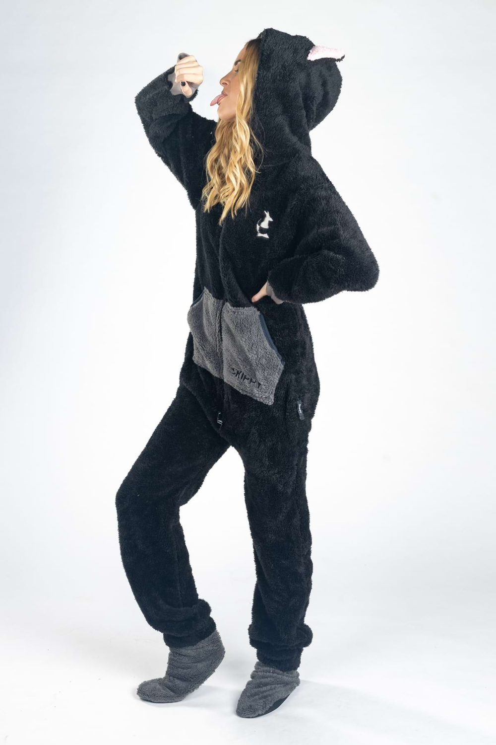 Dupačky teddy čierna mačka