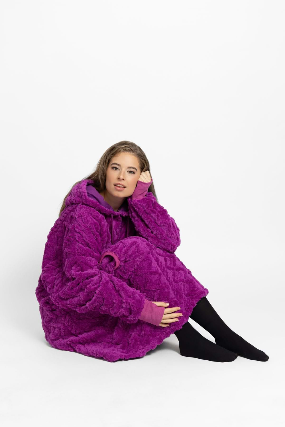 Mega mikina slivková