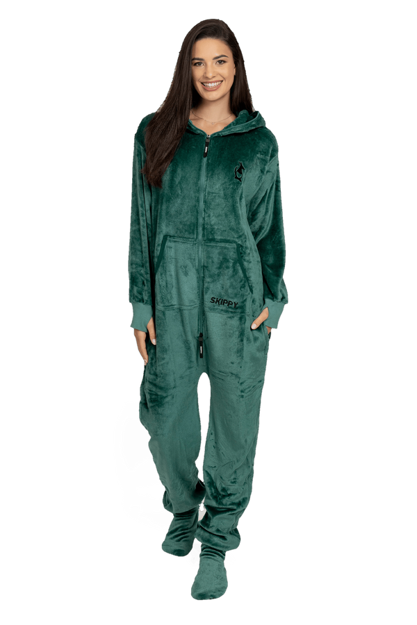 Overal velúr dark green