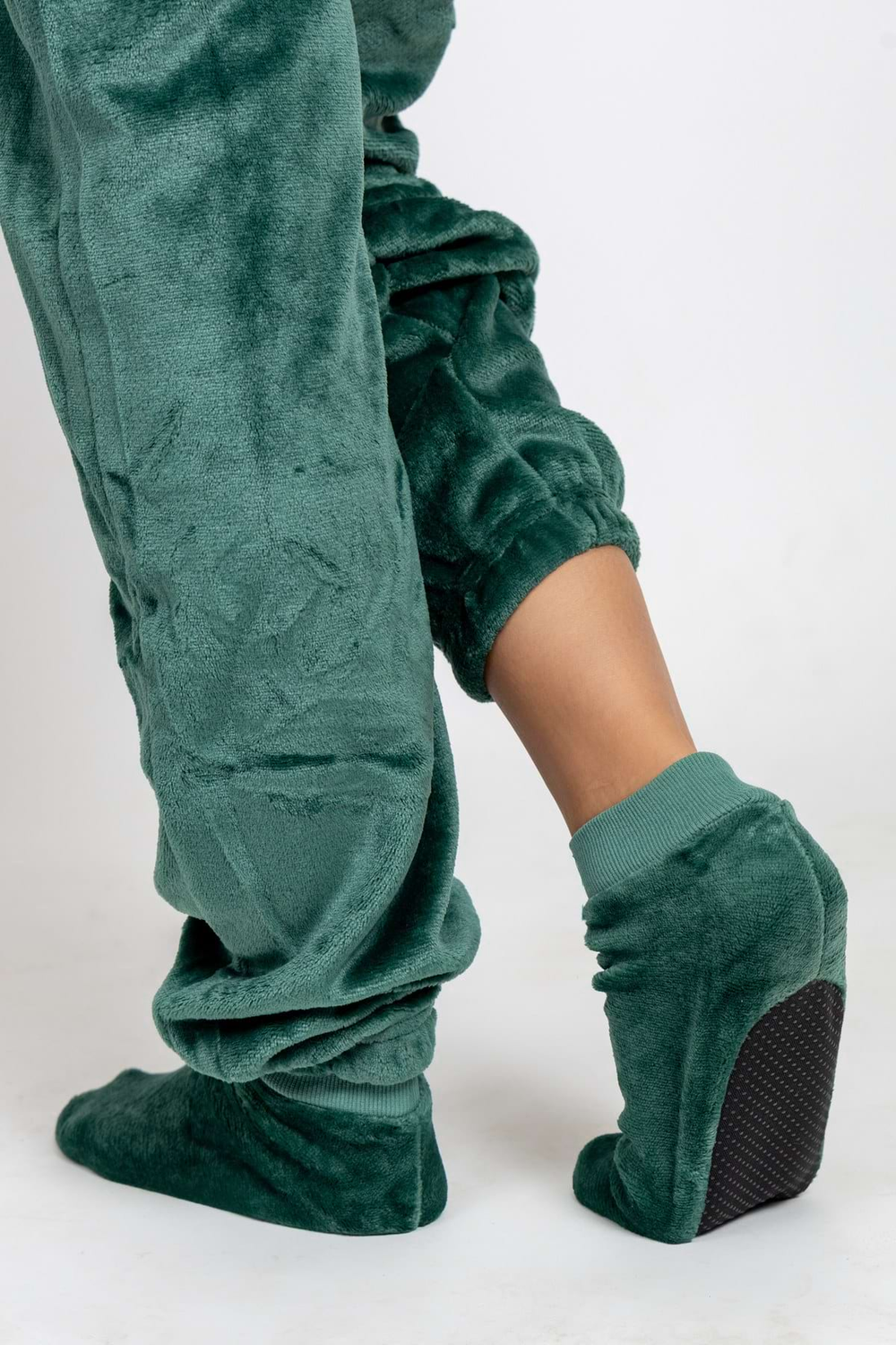 Overal velúr dark green