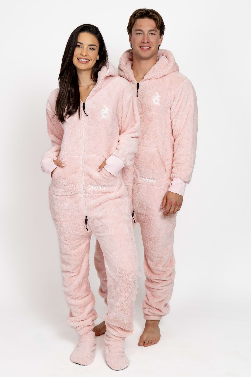 Overal teddy dusty blush pink