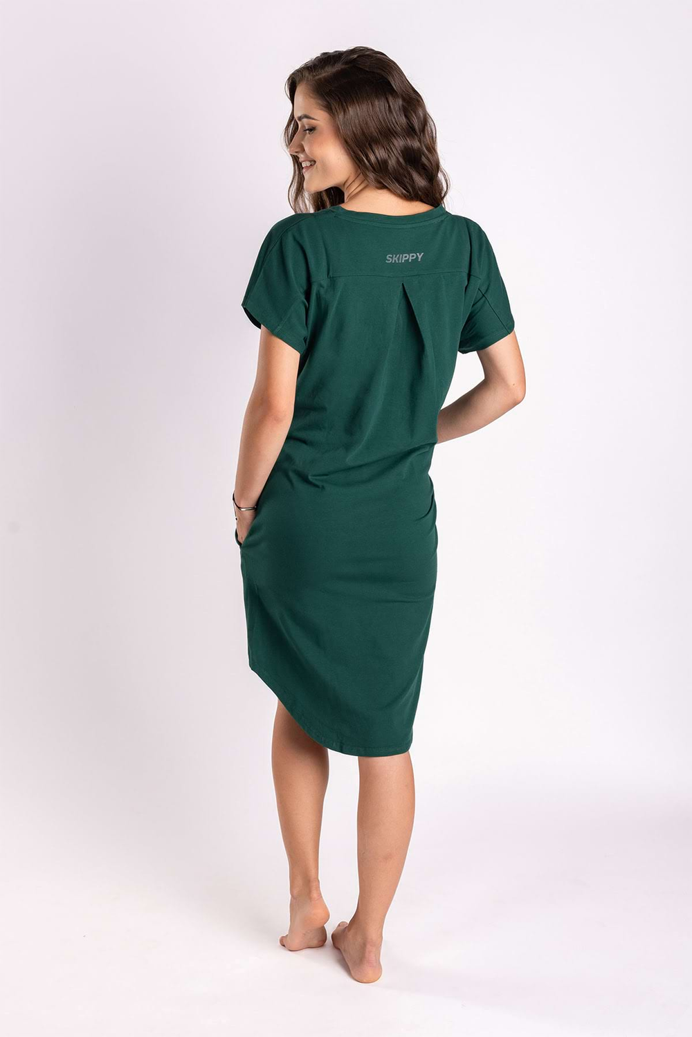 Dámska nočná košeľa dark emerald