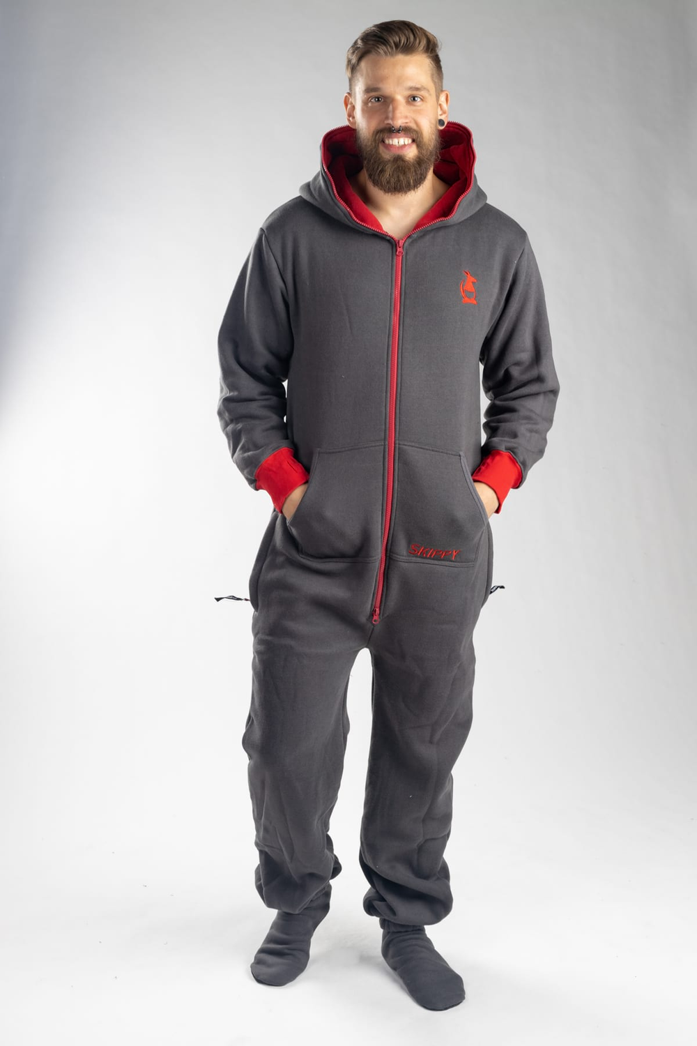 Dupačky grey red