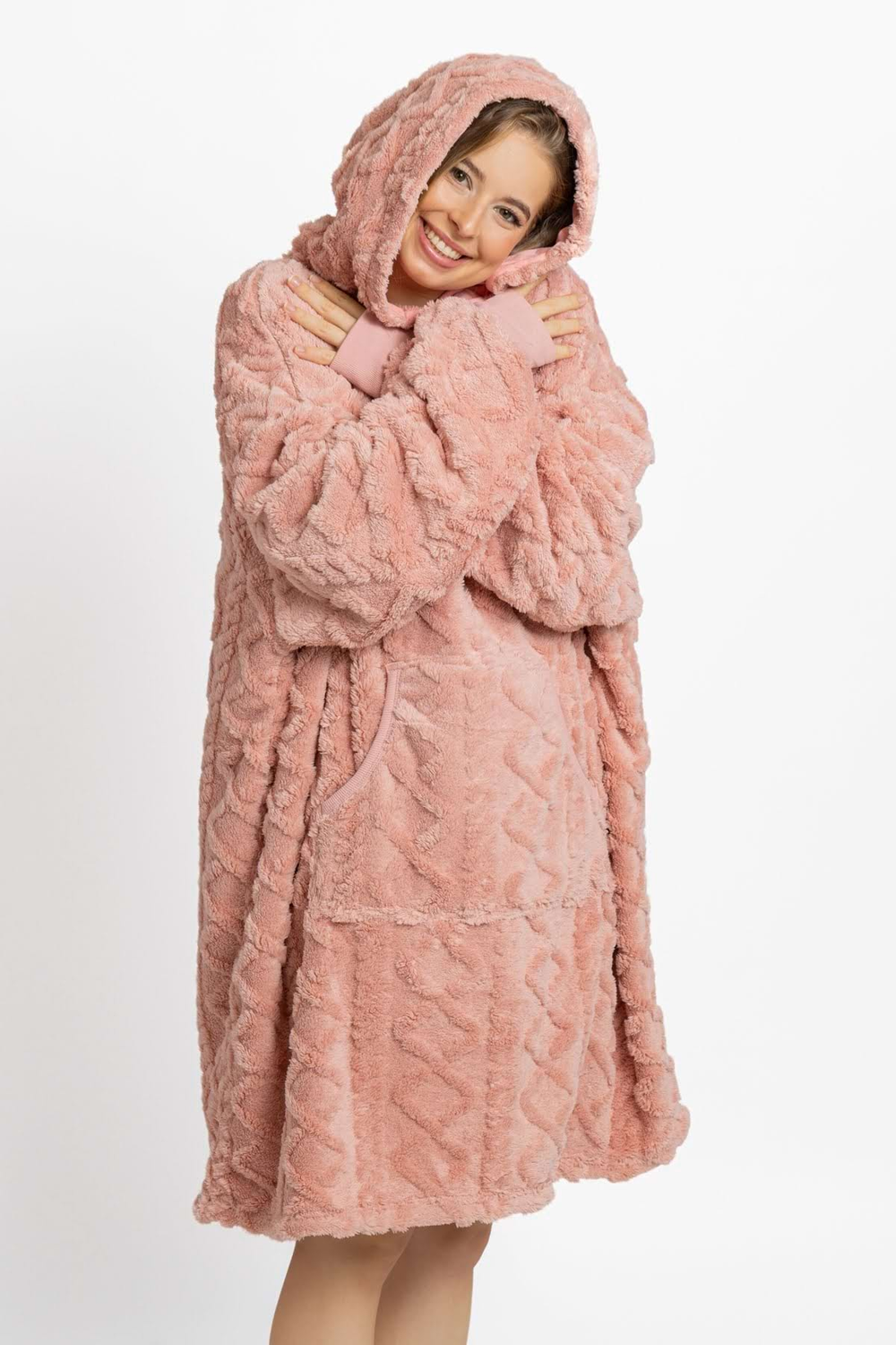 Mega mikina dusty pink